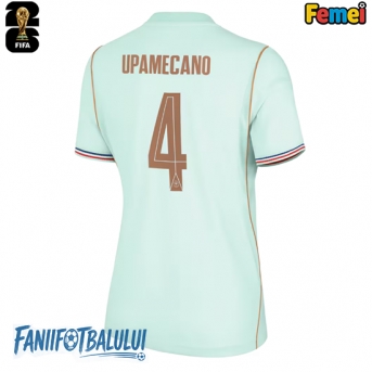 Franța Dayot Upamecano #4 Echipament de Fotbal Replică Mondial 2026 Femei Deplasare